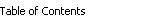Table of Contents